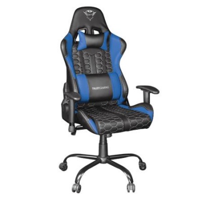 Forgószék, műbőr borítás, gaming, TRUST "GXT 708B Resto", kék